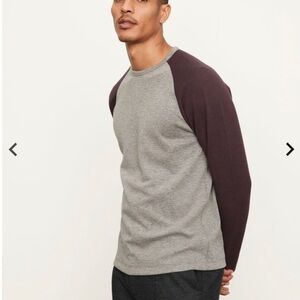 Vince Color Block Double Knit Baseball Crew